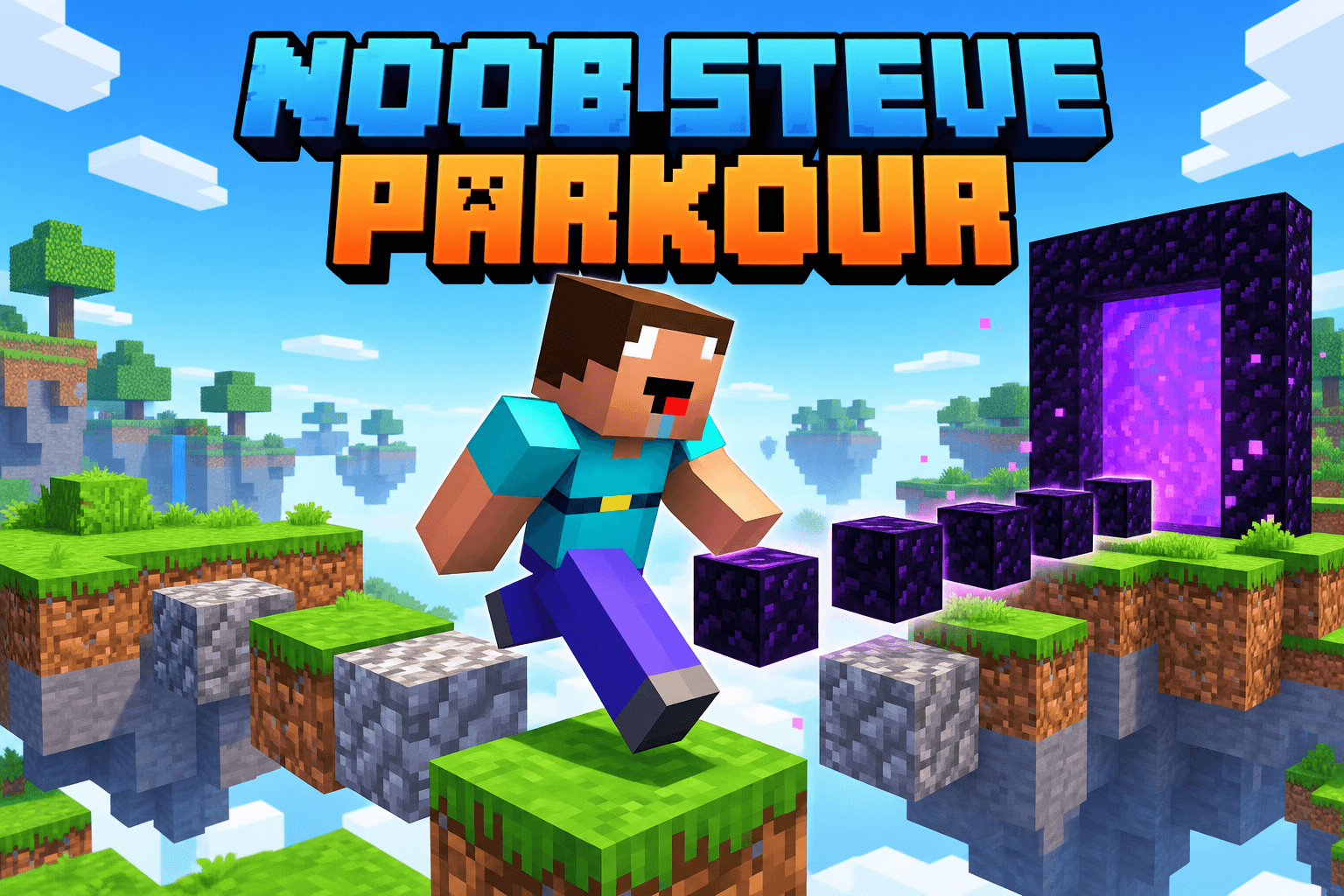 Noob Steve Parkour